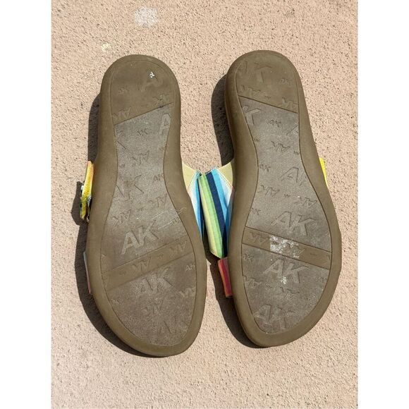 Ann Klien Sandals for Women Yellow Blue Green Size 10 - Picture 2 of 8